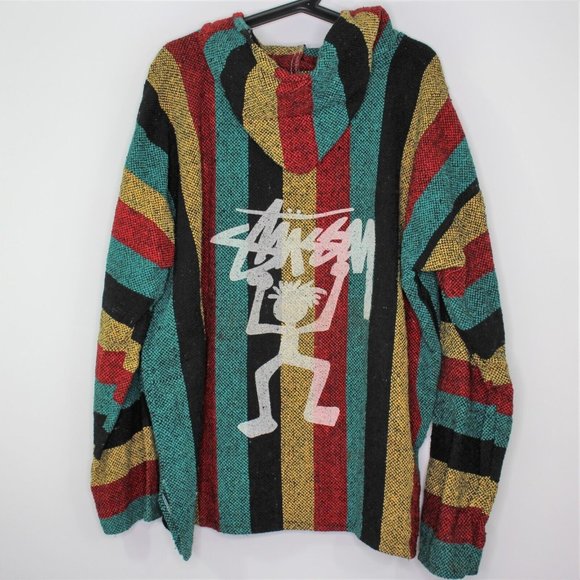 Stussy Other - Vintage Stussy Mens XL Elvis Spell Out Puff Print Poncho Rare F880